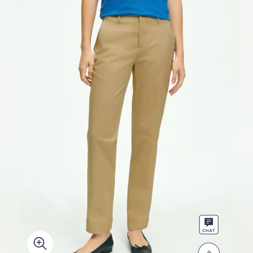 NWT Brooks Brothers Garment Washed Stretch Cotton Chinos Size- 12